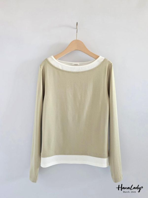 LSA34 柔軟親膚配色上衣 