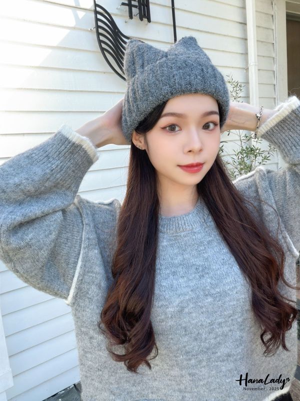 WJB23 貓貓耳朵針織帽 