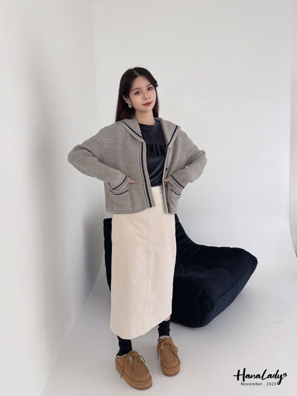 WJB13 日系海軍領琥珀釦上衣 