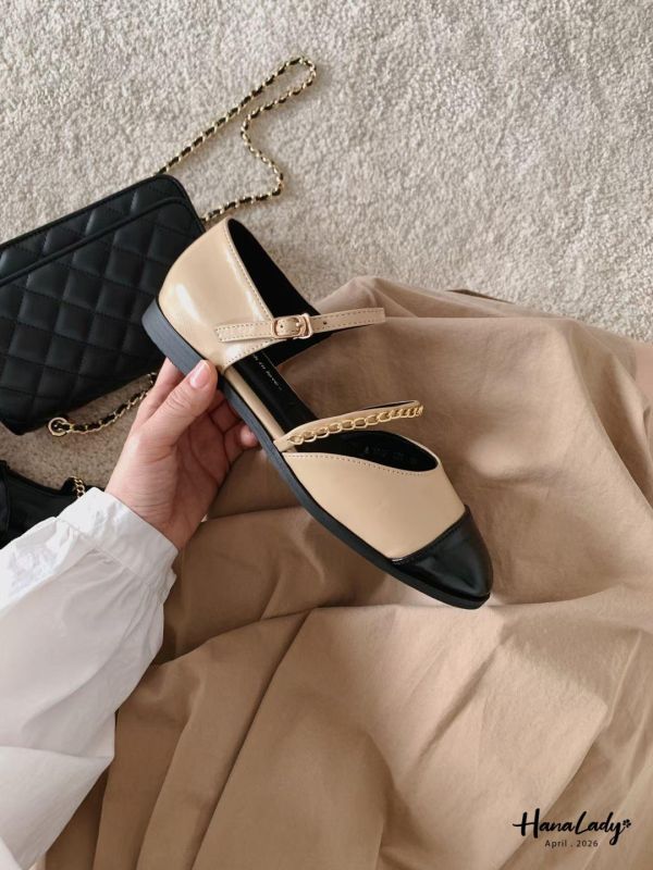 LFA60 小香風鍊帶設計娃娃鞋 