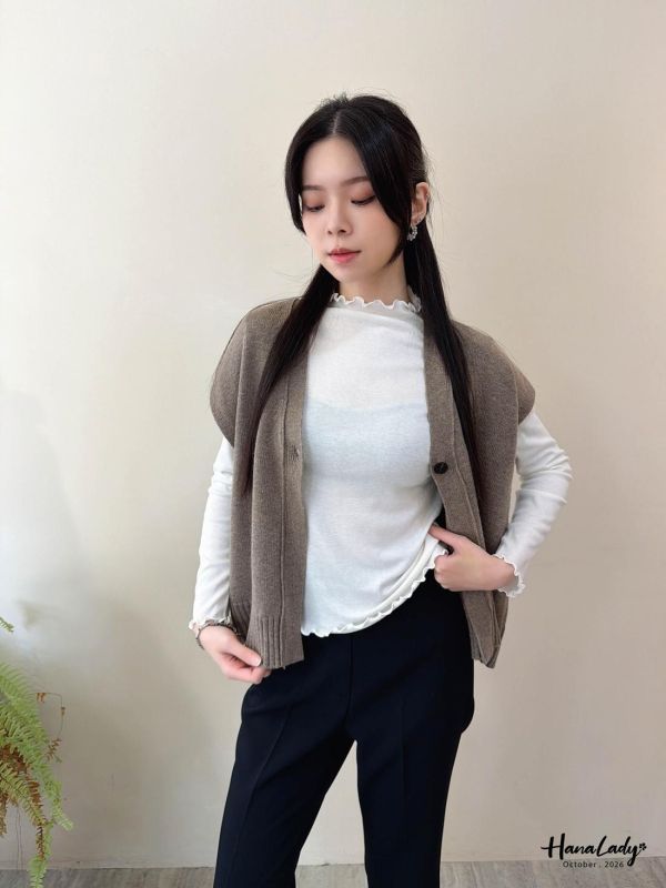 LTA35 拷克QQ邊打底衣 