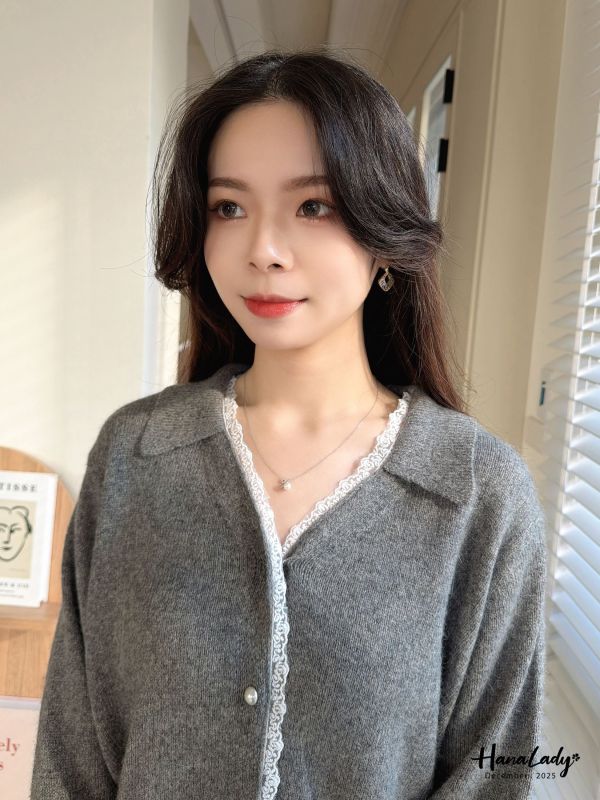 WQB49 純銀細鑽珍珠項鍊 