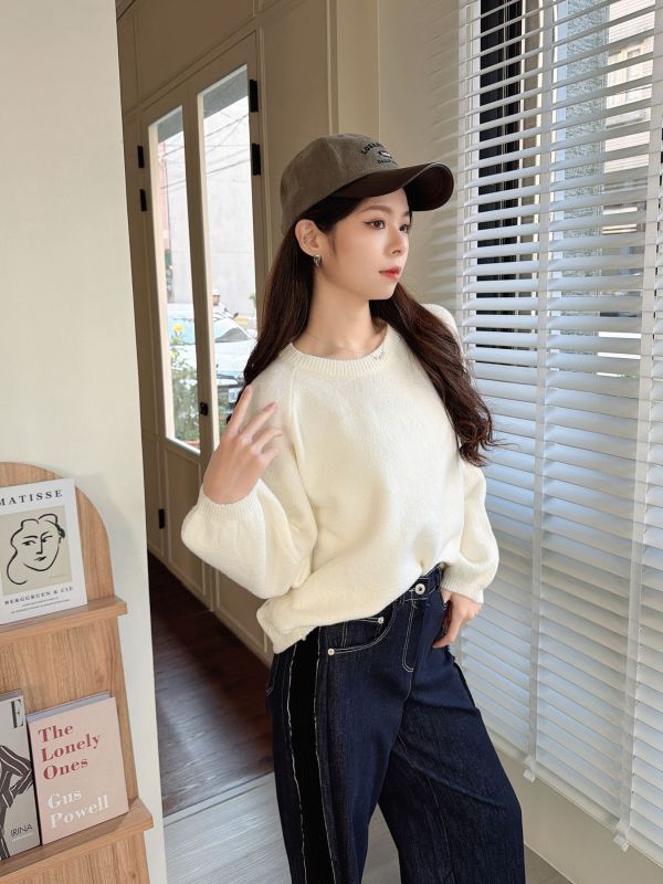 WQA72 百搭素素針織上衣 