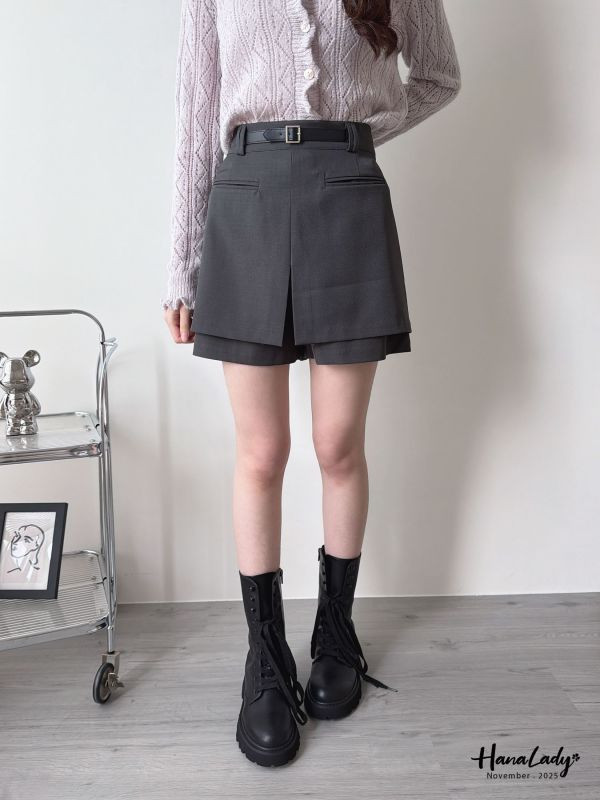WJA22 版篇大造型腰帶短褲 