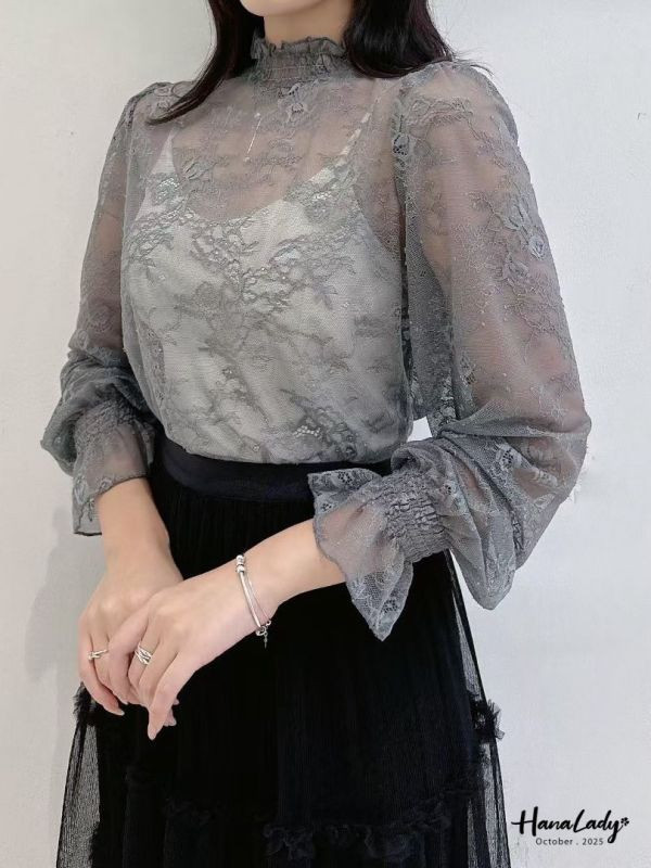 WTA27 微美小性感透蕾絲上衣 