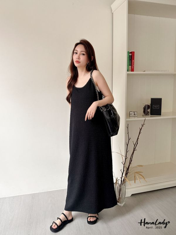 WFA45 簡約綁帶維開衩長裙 正韓 韓國服飾 韓國連線