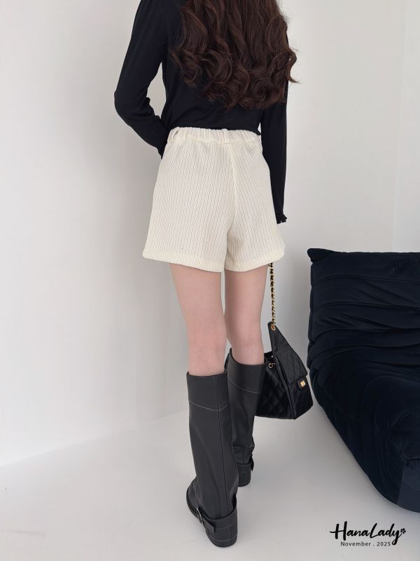 WJA06 燈心絨不規則片裙褲 