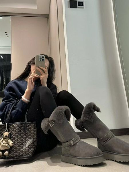 WQB54 可可愛愛釦帶設計雪靴 