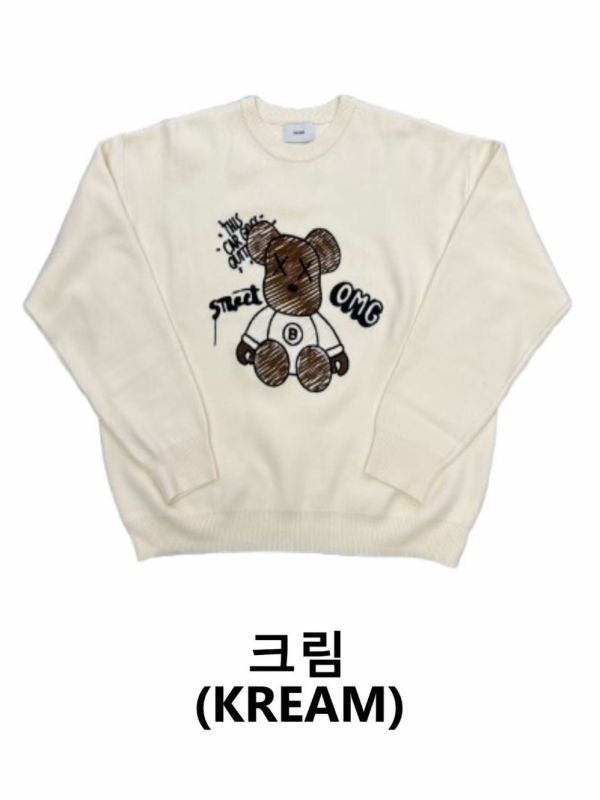 WQB18 男款暴力熊厚磅針織上衣 