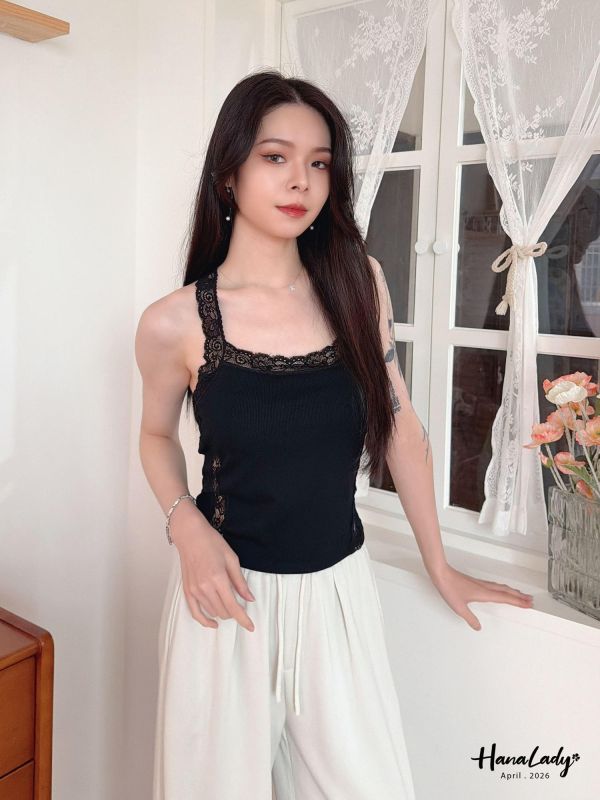 LFA99 美背方領蕾絲BraTop 