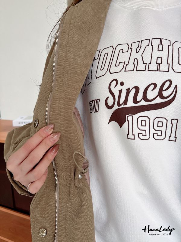 FJA83 率性麂皮領絨布舖棉外 