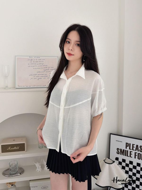 LFA52 俐落感排釦翻領衫 