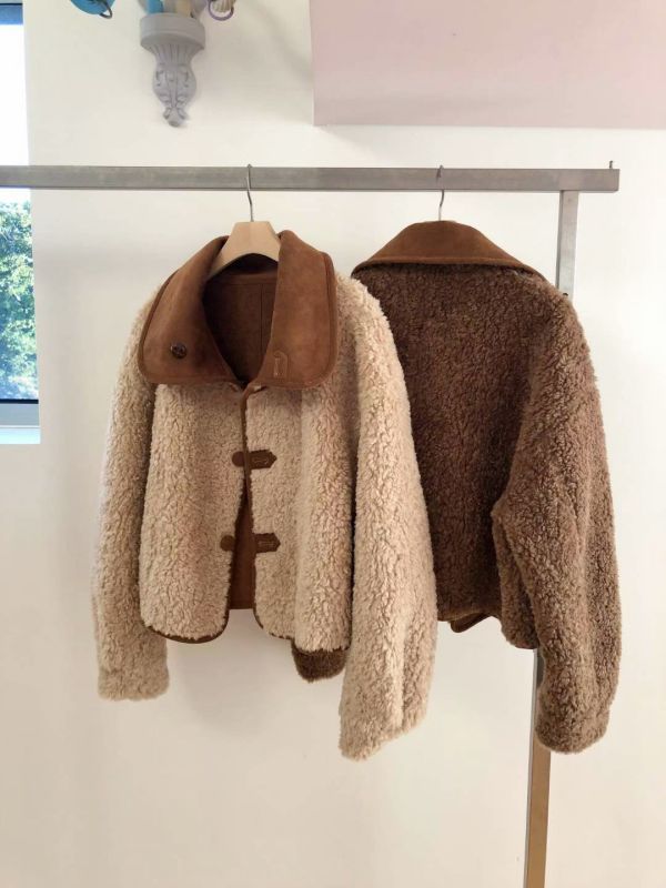 WQB23 兩面都能穿Q毛麂皮外套 