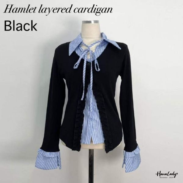 WJA69 y2k風超美直條拼接上衣 