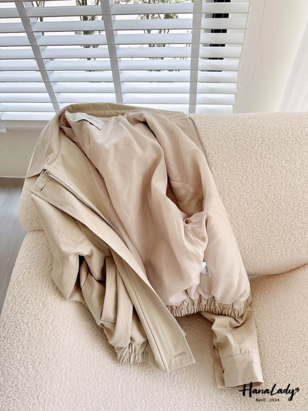 FFA14百搭收腰拉鍊薄外套 