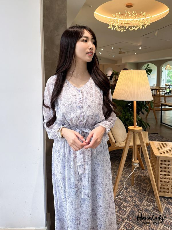 WSA51 仙女必備碎花綁帶長洋 