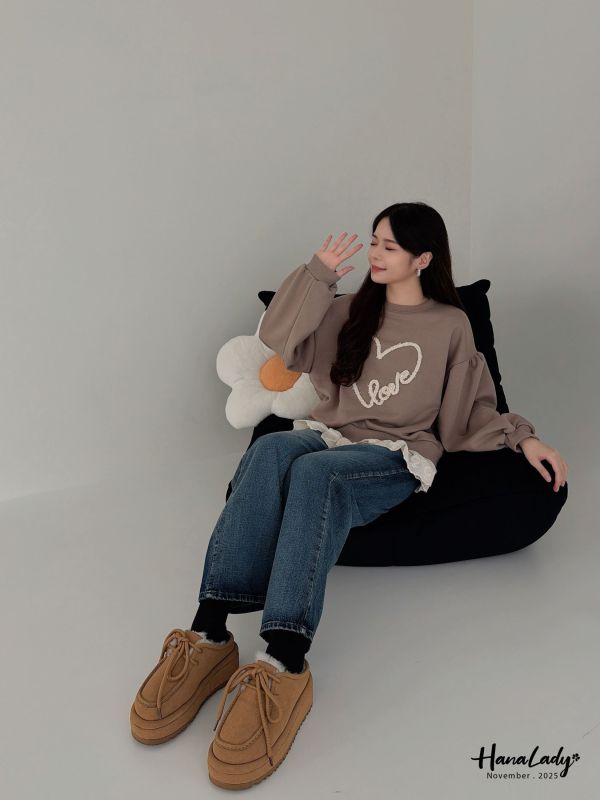 WJA88 立體愛心刺繡拼布T 