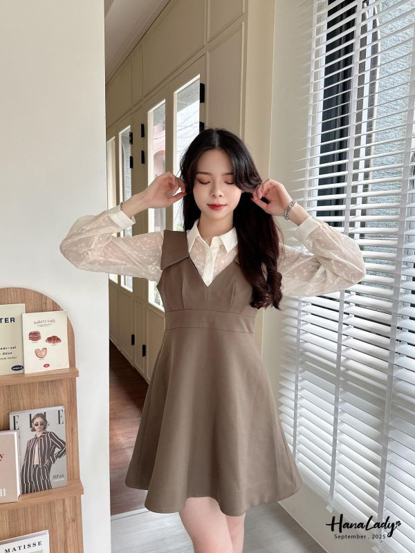 WKA54 高質感翻領設計洋裝 