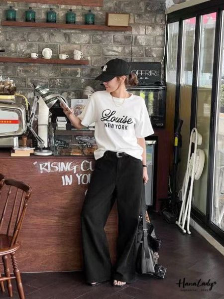 WKA10 配色麂皮字母厚棉T 