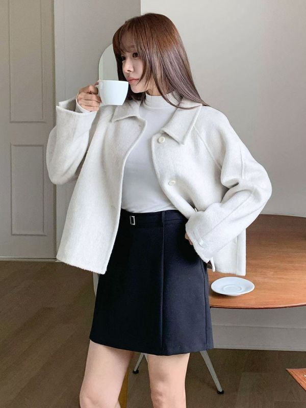 WQA99 簡約釦帶設計褲裙 