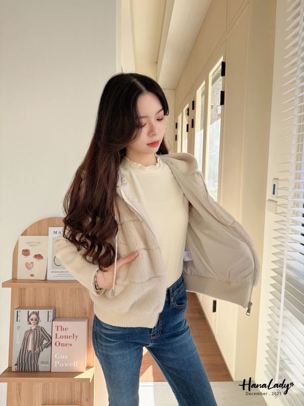 WQA73 超舒服針織毛毛外套 