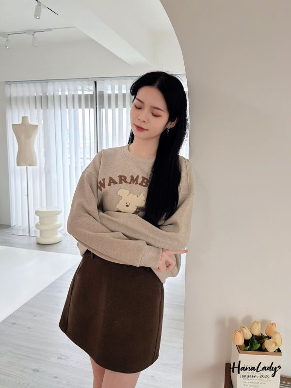 LEA36 超Q立體小狗棉絨親膚上衣 