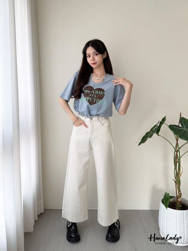 WTA06 珍珠領愛心字母T 