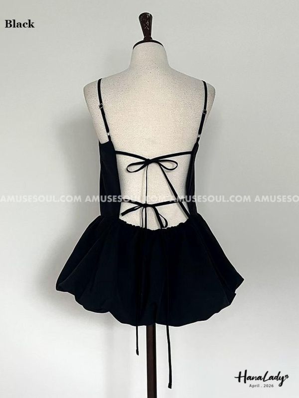 LFB08 美背綁結雲朵上衣 