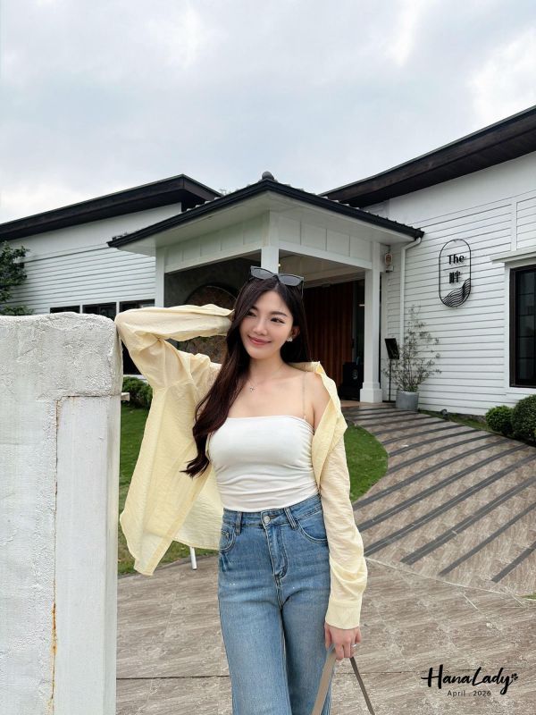 LFB13 銀鍊肩帶平口內搭上衣 