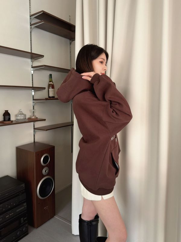 WQA17 刺繡1866字母內刷絨帽T 