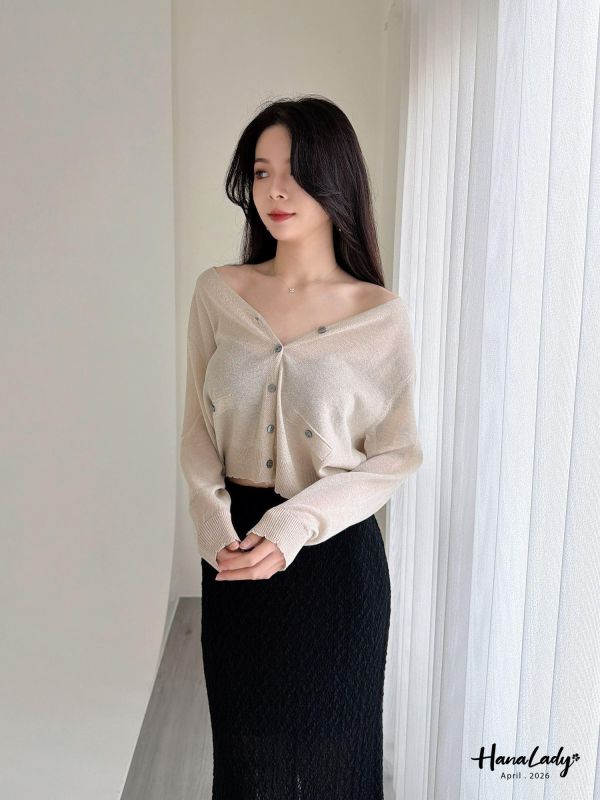 LFA14 極致輕薄針織排釦上衣 