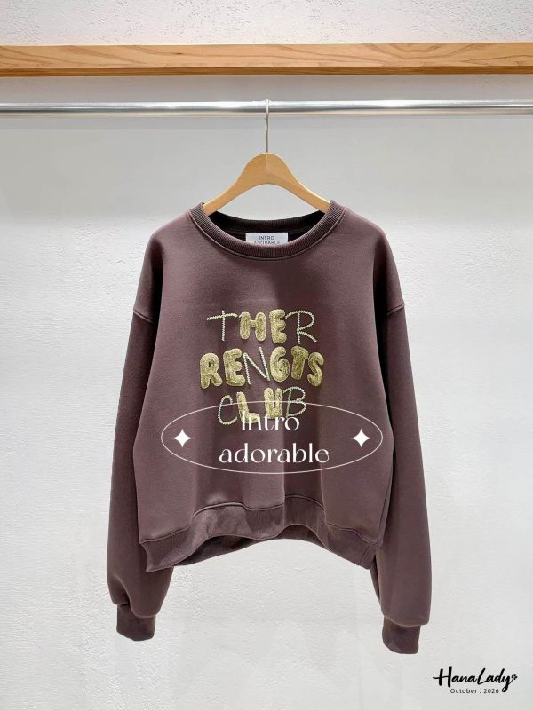 LTA41 天啊必收絨布字母串珠T 