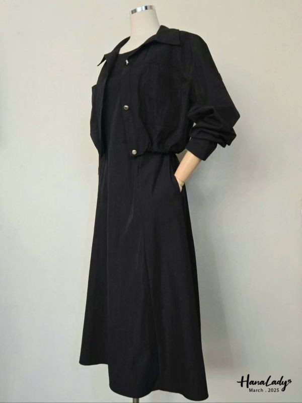 WSA67 兩件式外套加修身背心長洋 