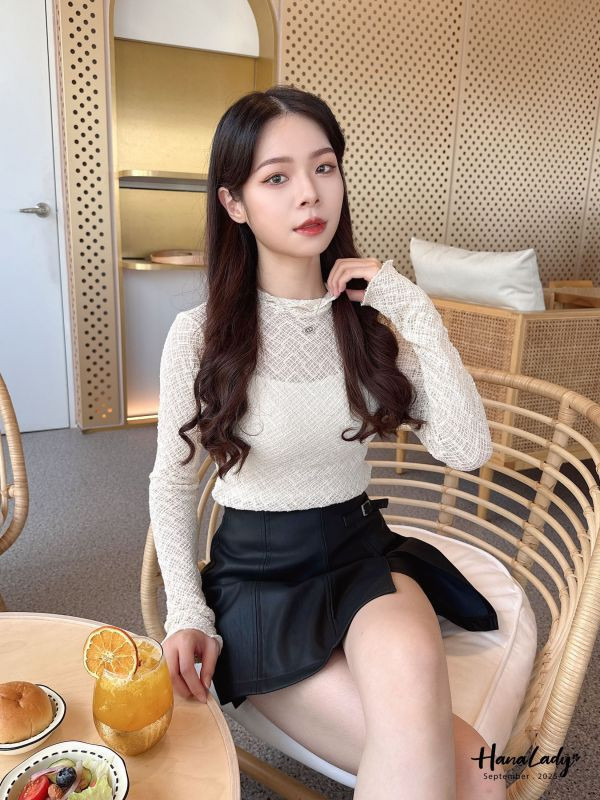 WKA28 木耳邊透膚蕾絲內搭 