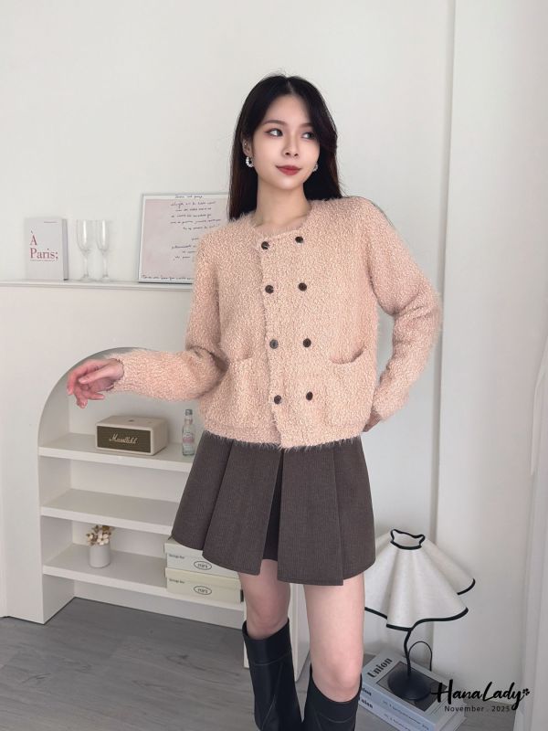 WJA03 超級親膚絨毛木紋釦衫 