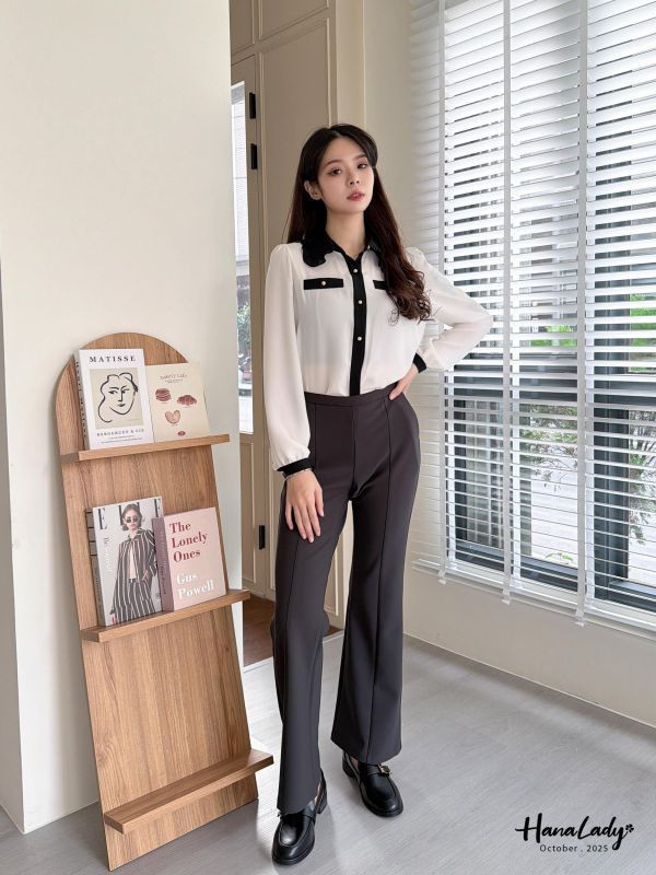 WTA63 必收款順身小喇叭西裝褲 