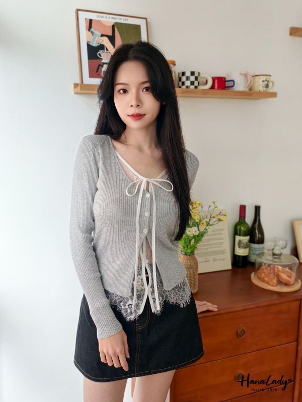 LSA51 顯瘦深藍色A字丹寧褲裙 