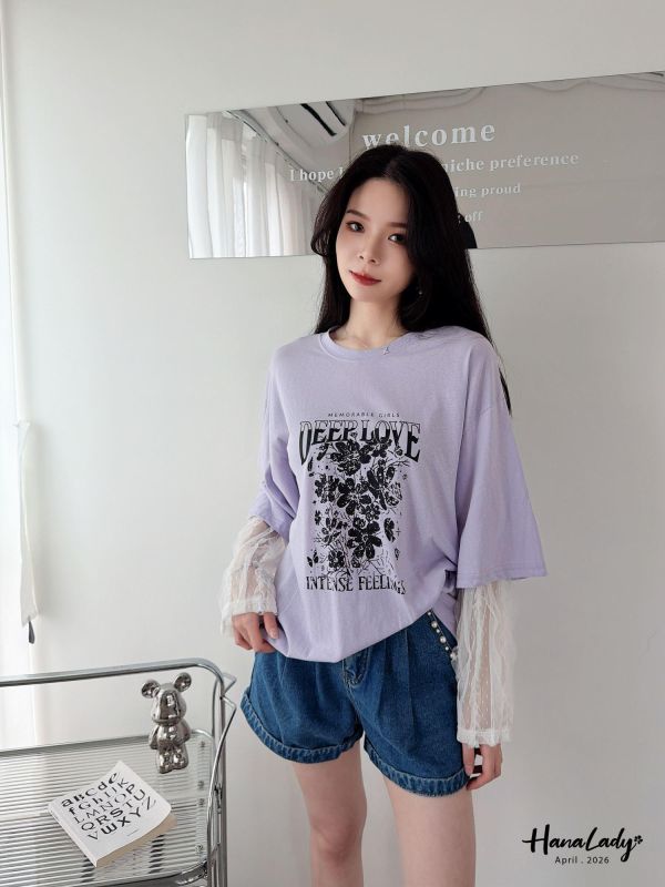 LFA82 口袋釘珠丹寧短褲 