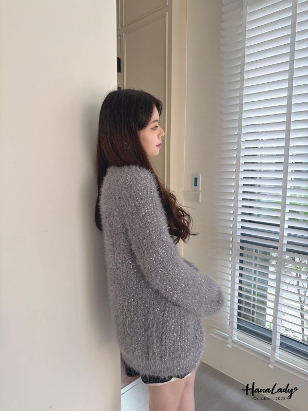 WTA42 千金必備金絲勾針織外 