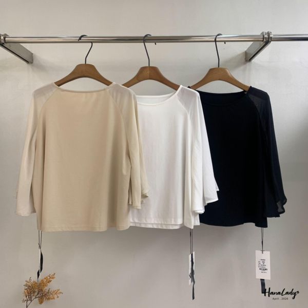 LFB15 廣州選品浪漫飄逸手袖上衣 