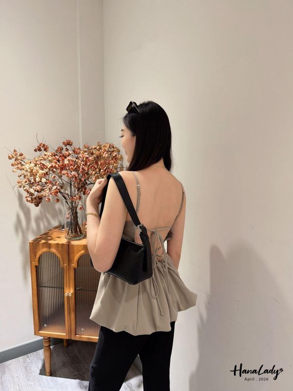 LFB08 美背綁結雲朵上衣 