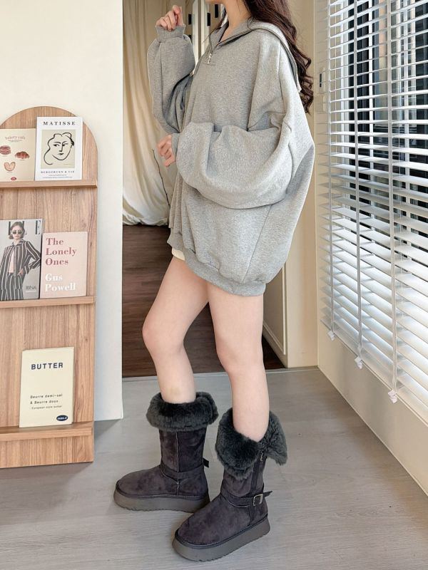 WQB54 可可愛愛釦帶設計雪靴 