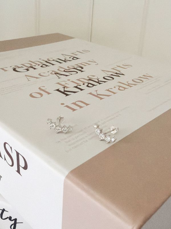 WQB47 純銀簡約V線水鑽耳環 