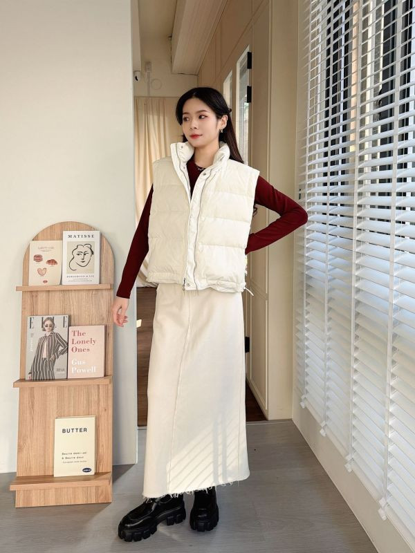 WQA84 雙面穿純純的鴨絨背心 