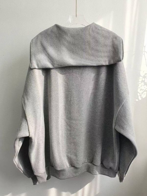 WQA67 簡約拉鍊內刷毛長版T 