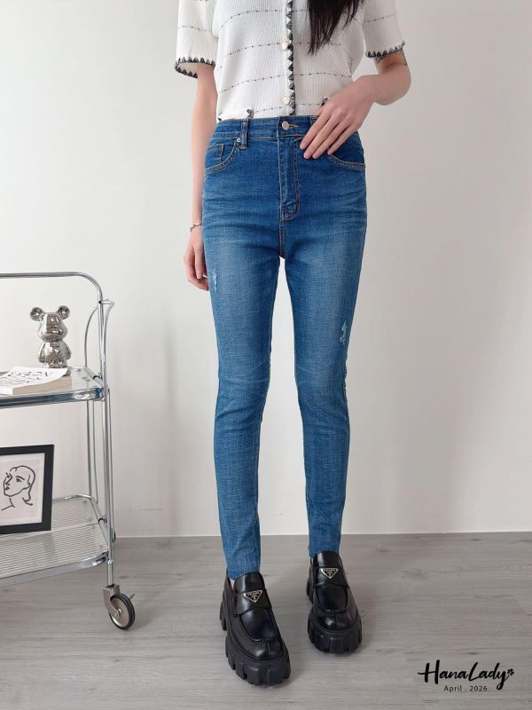 LFB05 顯瘦小褲腳彈性丹寧褲 