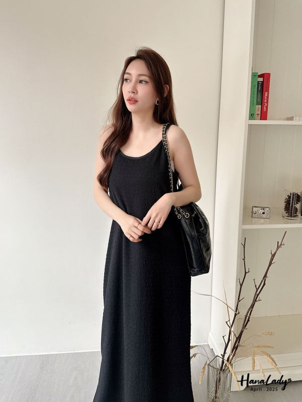 WFA45 簡約綁帶維開衩長裙 正韓 韓國服飾 韓國連線