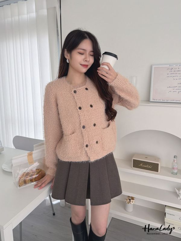 WJA03 超級親膚絨毛木紋釦衫 