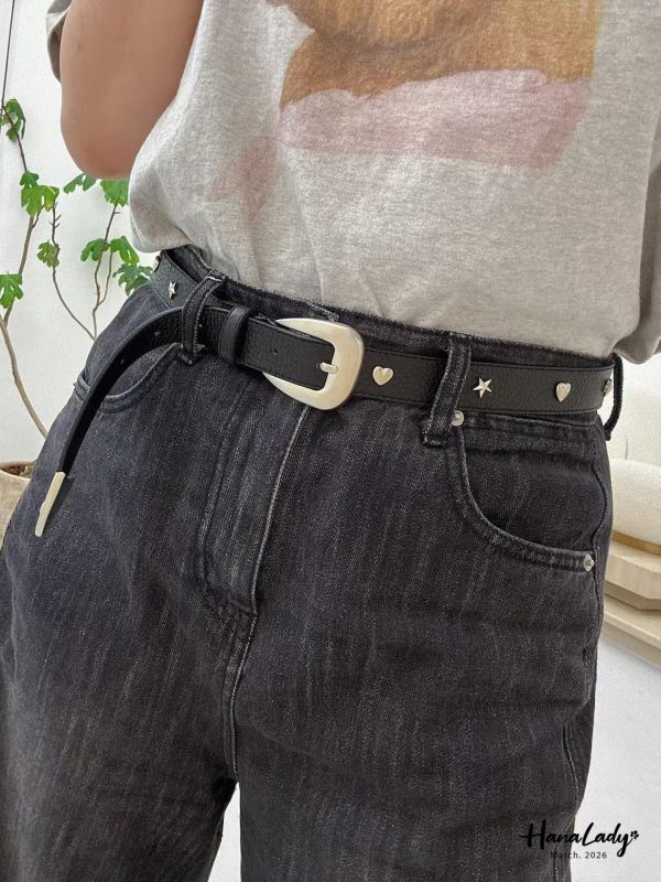 LSA64 牛皮鉚釘設計腰帶 