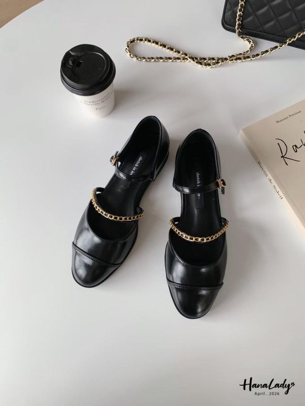 LFA60 小香風鍊帶設計娃娃鞋 